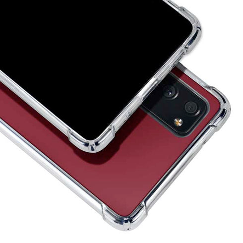 Burgundy Solid Galaxy S20 FE Clear Case